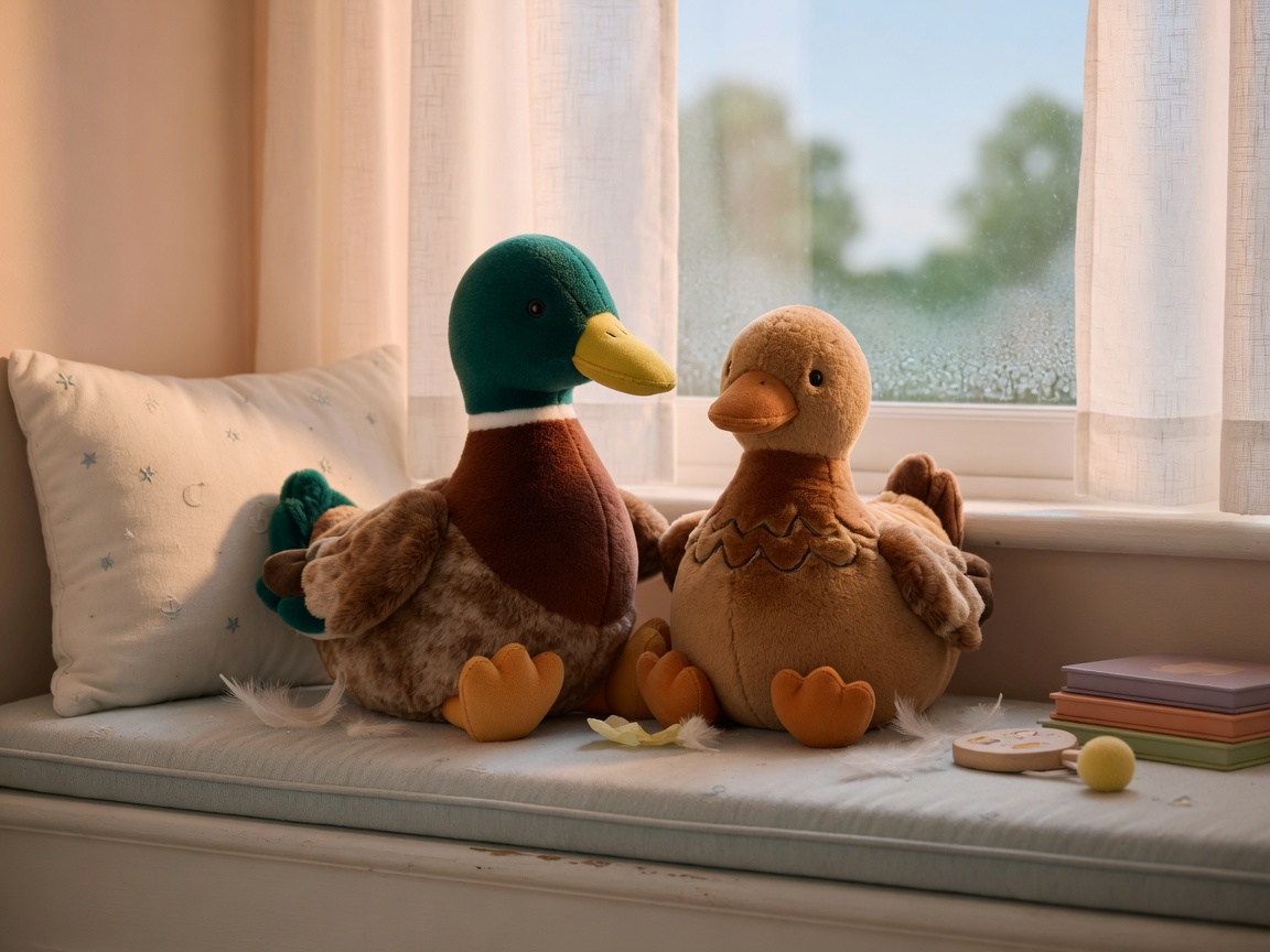 Plush pair — Drake and hen. Two toys, one gift.