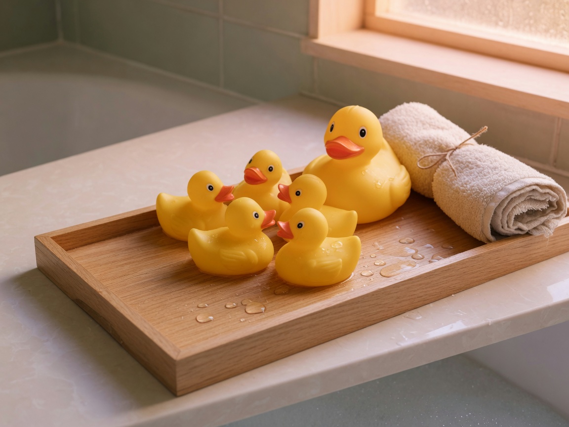 Classic yellow set — Weighted bath ducks, not one lonely squeaker